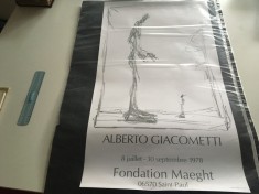 ALBERTO GIACOMETTI, 2 AFISE. FORMAT MARE 68 X 45 CM. EDITATE DE GALERIA/ FUNDATIA MAEGHT 1978