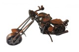 Cumpara ieftin Motocicleta decorativa, Din metal, Maro, 16 cm, 356-9D