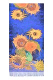 Fular tip esarfa pictata 1 , Dacali, casmir, 10 albastru/galben, Multicolor, Marime universala