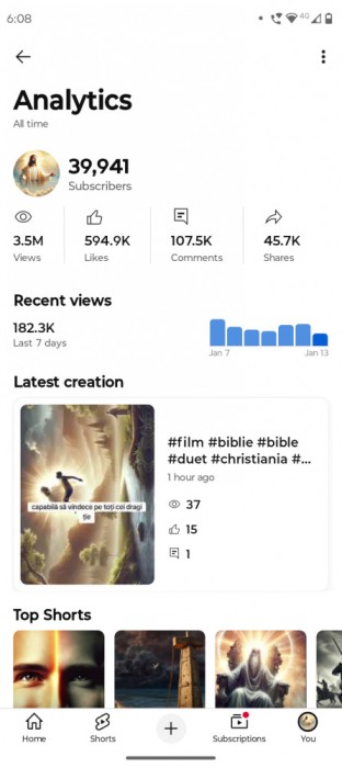 V&acirc;nd cont YouTube 40k abonați !