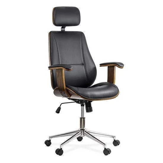 Scaun executiv din piele ecologică OFF 1606 negru