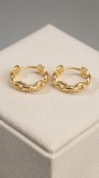 Cumpara ieftin Cercei Creole din Argint 925 Placati cu Aur Cuban Chain Link, 14 mm