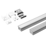 Profil Aluminiu Banda LED 2m, 17.4mm x 12.1mm, Mat, Montaj Corpuri Iluminat, Casa, Oem