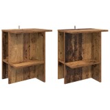vidaXL Masă de cafea 2 pcs Lemn vechi 40 x 30 x 49 cm Lemn prelucrat 8001076