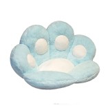 Pern&Auml; decorativ&Auml; softpaw, design l&Auml;bu&Egrave;&Auml; de pisic&Auml;, material plus moale, confortabil&Auml; pentru scaun, canapea sau podea, 80x70 cm, albastru deschi