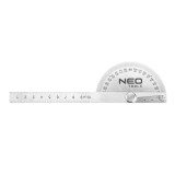 Raportor cu rigla de 100 mm din otel inoxidabil pentru masurari precise