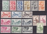 Togo 1947 fauna ocupatii vederi MI 195-212 MNH, Nestampilat