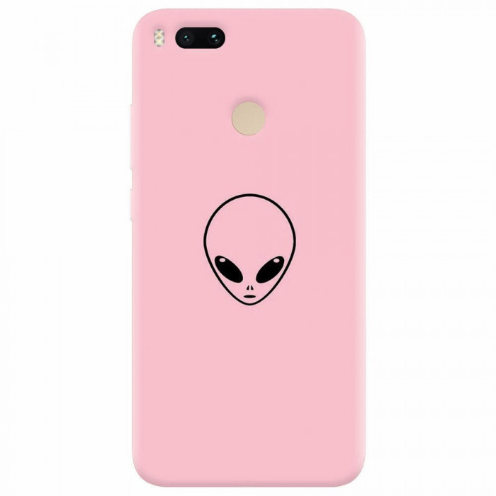 Husa silicon pentru Xiaomi Mi A1, Pink Alien