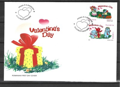 ROMANIA 2002 - ZIUA INDRAGOSTITILOR, FDC - LP 1579 foto