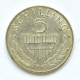 AUSTRIA 5 SCHILLING 1966 ARGINT XF, Europa