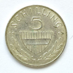 AUSTRIA 5 SCHILLING 1966 ARGINT XF