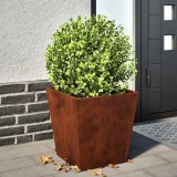 vidaXL Jardiniere de grădină 2 buc 40x40x40 cm Oțel pentru intemperii 851065