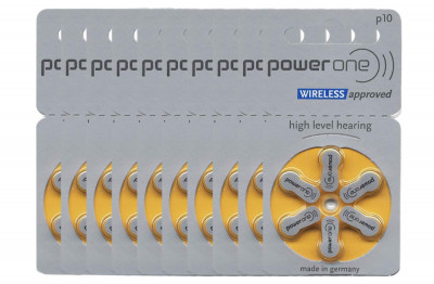 Set 60 Baterii pentru aparate auditive Varta PowerOne P 10 PR70 100 mAh 1.4V - NOU foto