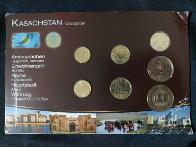 Seria completata monede - Kazahstan 2000-2010 , 7 monede foto