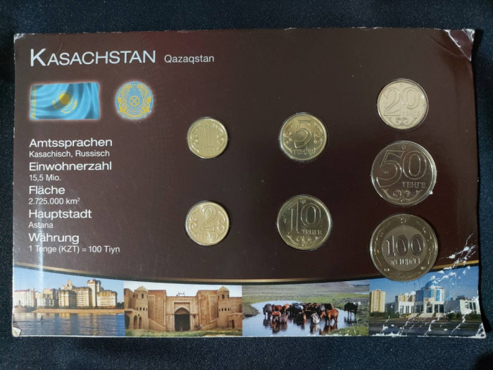 Seria completata monede - Kazahstan 2000-2010 , 7 monede