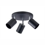 Spot Rotund Reglabil Negru 3 X GU10 200mm