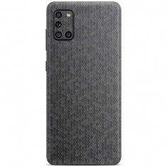 Set Folii Skin Acoperire 360 Compatibile cu Samsung Galaxy A31 (Set 2) - ApcGsm Wraps HoneyComb Gray