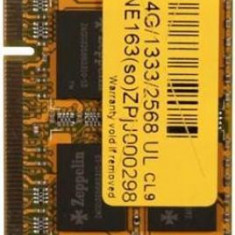 Memorie Laptop Zeppelin SO-DIMM DDR3, 1x4GB, 1333MHz (CL9)