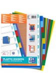 Separator plastic color OXFORD A4 XL 120 microni 10 culori/set
