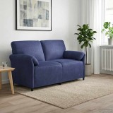 vidaXL Canapea cu 2 locuri Albastru Poliție 158 x 83 x 95 cm Catifea 42033965