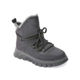 Ghete GRYXX gri, 80981, din piele intoarsa