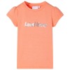 Tricou de copii m&acirc;neci tip șapcă portocaliu neon 128, vidaXL