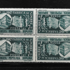 ROMANIA 1948 - 75 DE ANI FABRICA DE TIMBRE, TETE BECHE BLOC, MNH - LP 227a