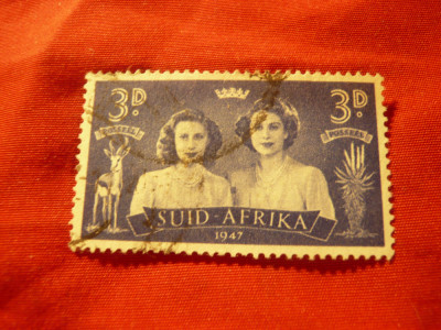 Timbru Africa de Sud 1947 Fam. Regala ,val. 3p stampilat foto