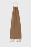 Moschino eșarfă de l&acirc;nă culoarea maro, uni, M5165 50092