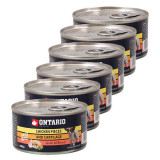 Conservă ONTARIO Junior for dog, Chicken pieces + Cartilage, 6 x 200g