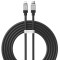 Cablu de date usb-c la lightning incarcare rapida, 20w, 2m baseus coolplay black