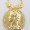 Medalie vintage din argint aurit Ministerul muncii Franta 1985