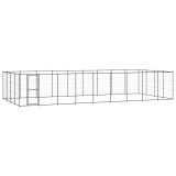VidaXL Padoc pentru c&acirc;ini de exterior, 43,56 m&sup2;, oțel