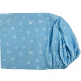 Cearceaf din jersey Stars in your eyes Blue cu elastic 70x110 cm