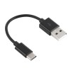 Cablu Date si Incarcare USB la USB Type-C OEM, 0.14 m, Negru