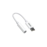 Joyroom Adaptor audio mini jack de 3,5 mm la USB-C, alb (SH-C1)