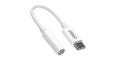 Joyroom Adaptor audio mini jack de 3,5 mm la USB-C, alb (SH-C1)