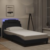 vidaXL Cadru de pat, Viana, cu LED fără saltea, negru, 100x203cm 3214053