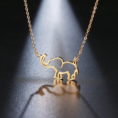 Lantisor Inox Auriu Elefant- N655 foto