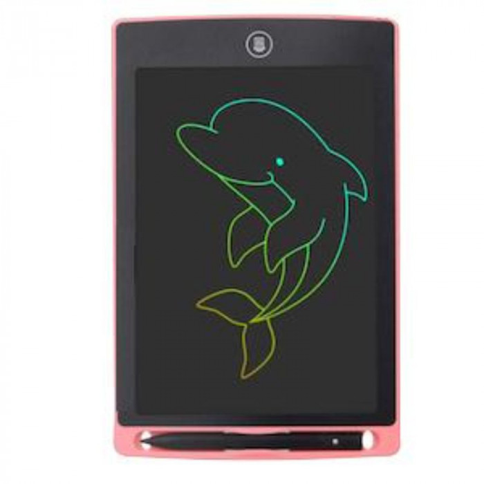 Tableta digitala color 12 inch, pentru scris si desenat cu ecran LCD,29 cm, roz, 3ani+