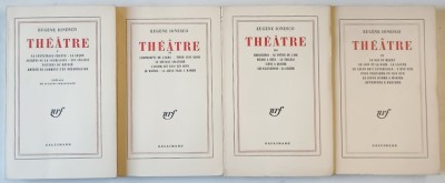 EUGENE IONESCO , THEATRE , VOLUMELE I - IV , 1971 -1972 , TEXT IN LIMBA FRANCEZA * foto