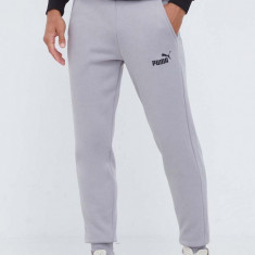 Puma pantaloni de trening bărbați, culoarea gri, uni 586715