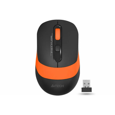 MOUSE A4TECH gaming wireless optic 2000 dpi negru / portocaliu FG10 Orange foto