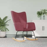VidaXL Scaun balansoar, roșu vin, material textil 328015