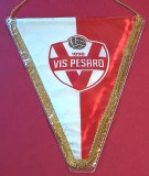 Fanion oficial fotbal - VIS PESARO 1898 (Italia) - folie de protectie si dimensiuni mari 38X28 cm