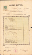 HST A210 Certificat școlar 1903 Lugoj semnat olograf Putnoky Miklos foto