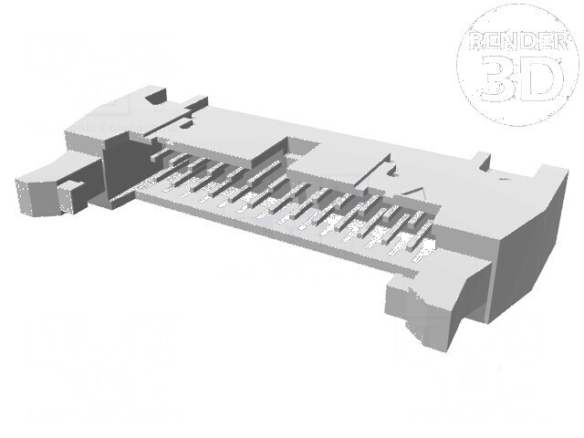 Conector IDC soclu tată 26 pini drept cu ejector lung THT