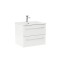 Dulap inferior Vario Clam 60 cu lavoar alb-alb
