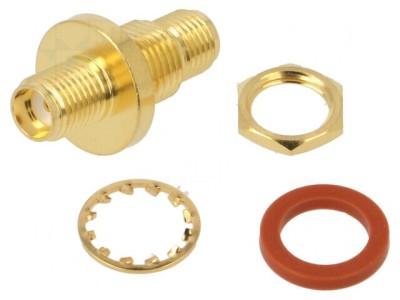 Adaptor SMA Mamă PTFE 50&amp;Omega; 18GHz foto