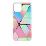 Husa protectie flippy compatibila cu samsung galaxy a52 soft imd tpu marble geometric roz